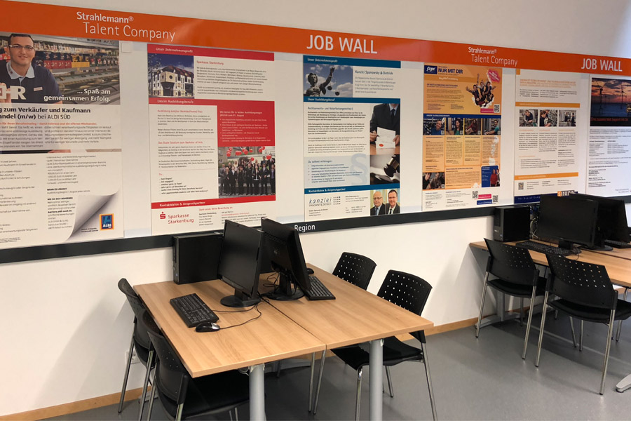 Arbeitsplätze der Talent Company an der MBS in Heppenheim